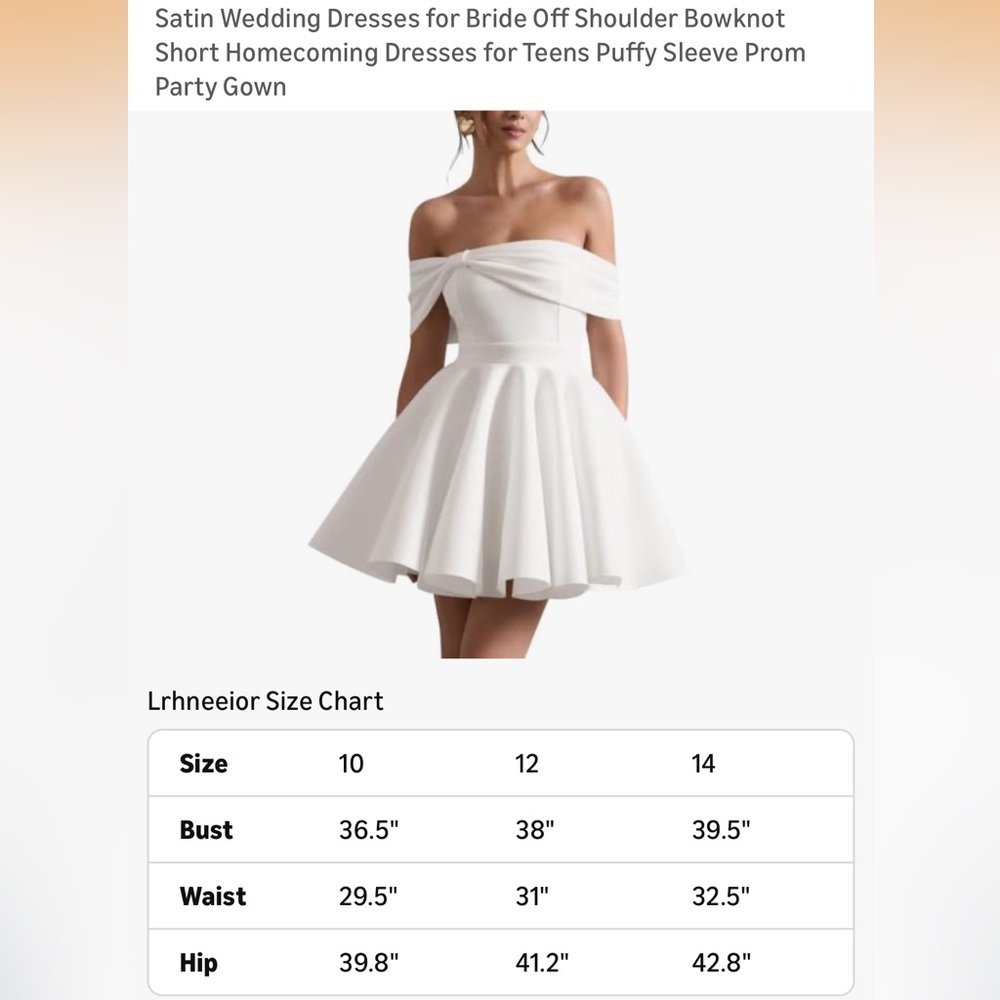 Elegant White Short Dress - Picture 3 of 6